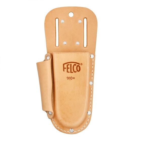 Läderhölster Felco 910+ med ficka för slipsten