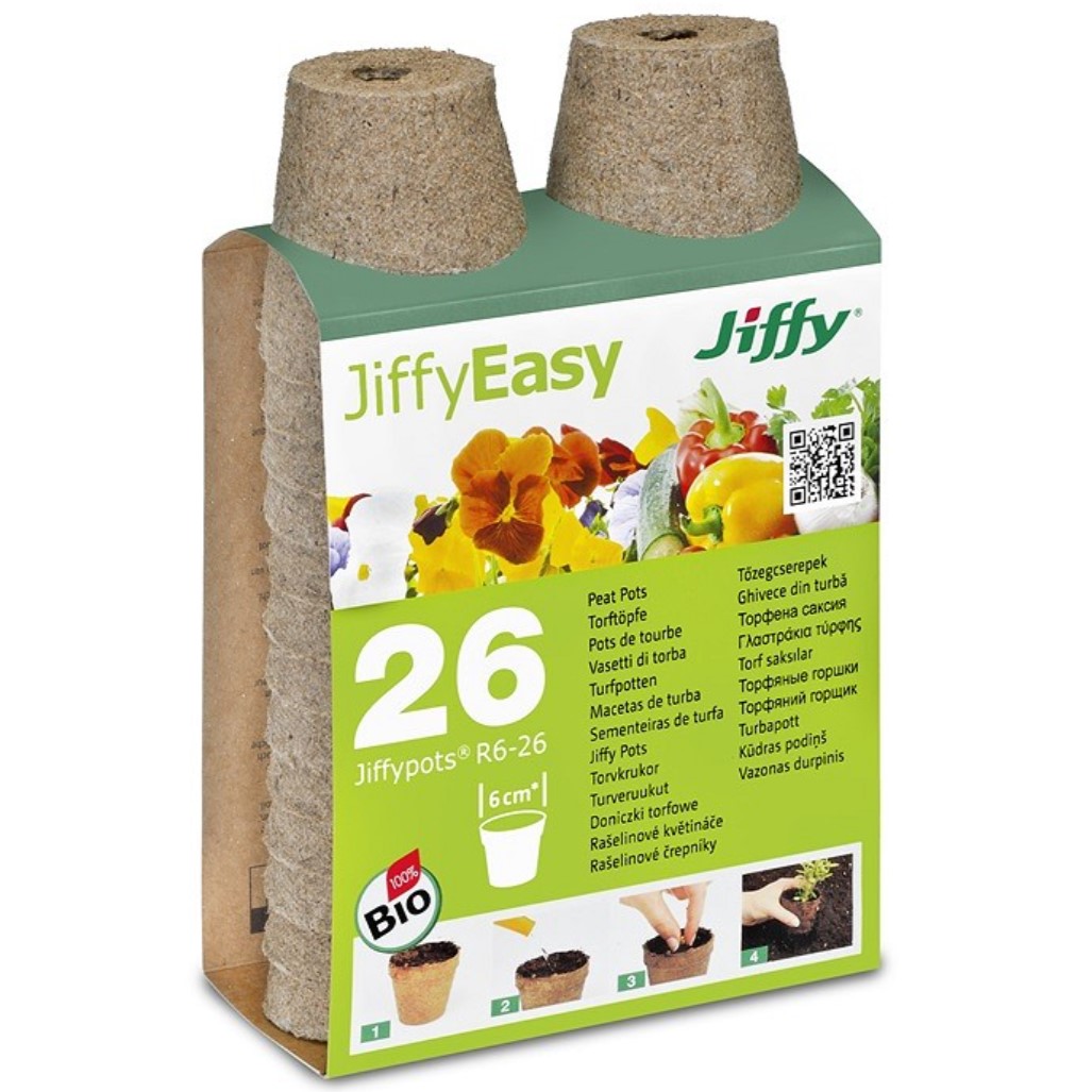 JiffyEasy Fiberpot 6cm 26st