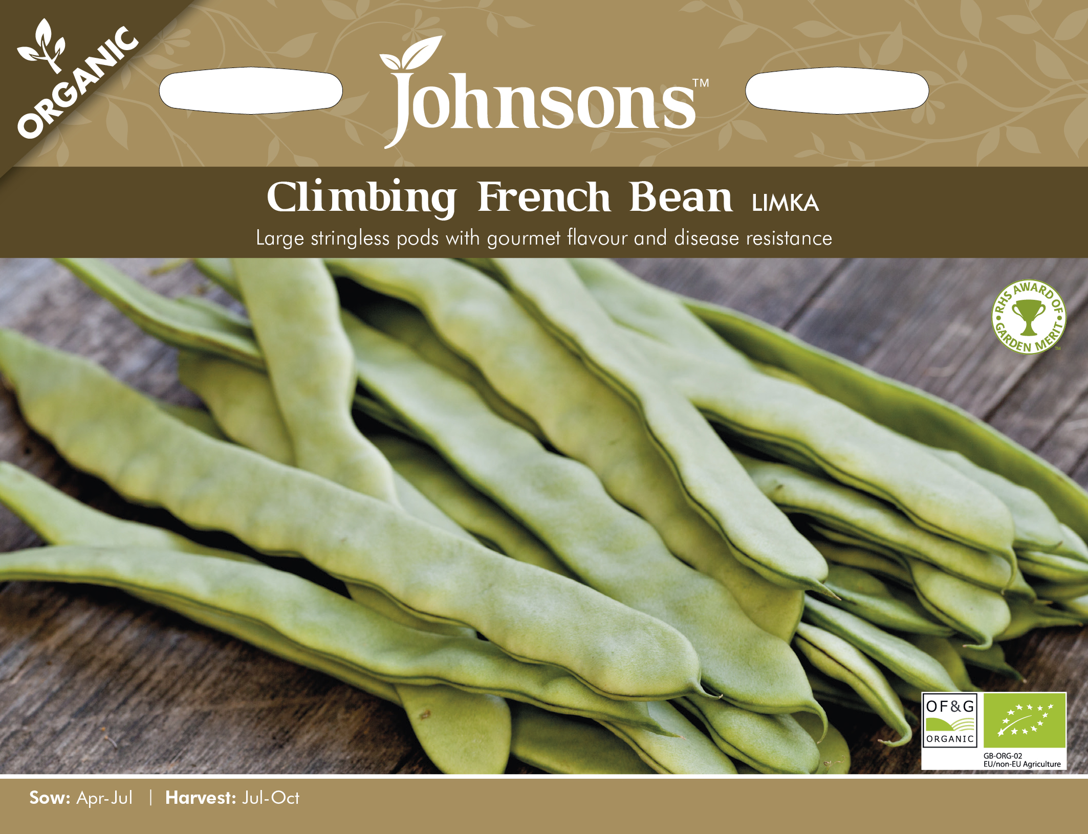 Störskärböna, Climbing French Bean 'Limka' Organic