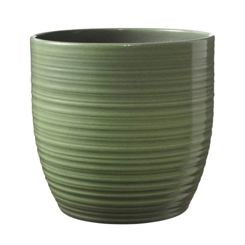 kruka-bergamo-14cm-leave-green-glaze-1