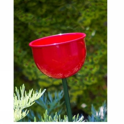 Fågelmatar- kopp På Pinne Röd