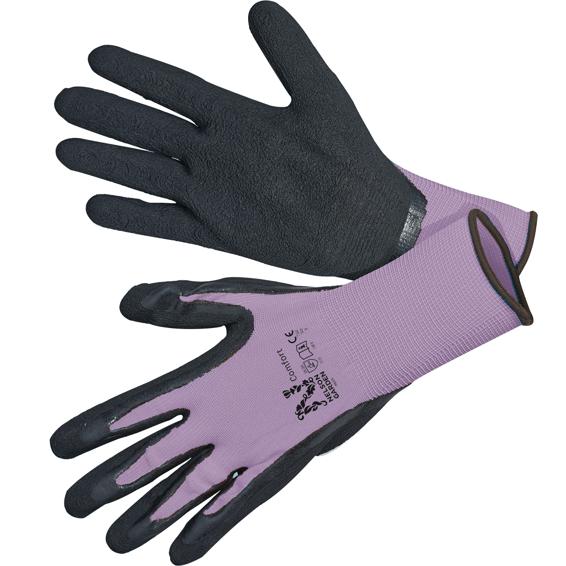 Handske Comfort, violett/svart stl 7