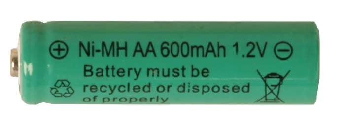 Batteri: AA 1,2V Ni-mh 600mAh