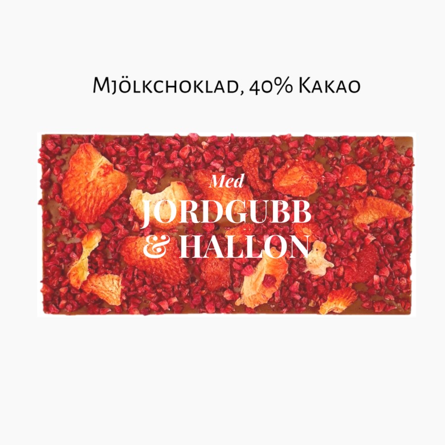 Choklad 40% Jordgubb & Hallon 100g