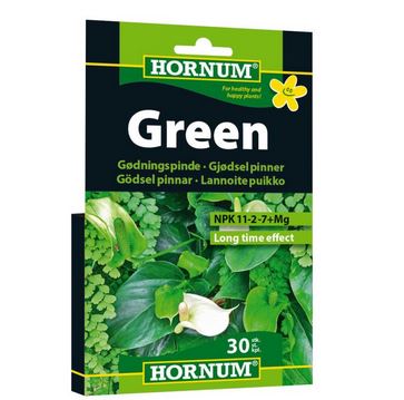 HORNUM Näringspinnar - Gröna växter 10-3-6 30 stk.