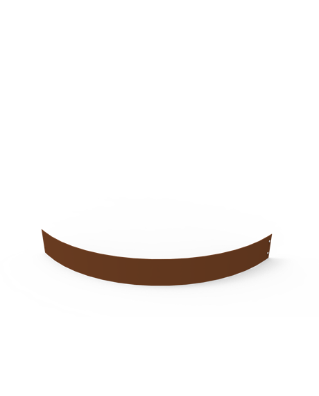 Planteringskant corten 120 kvartsbåge, 750 mm