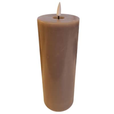 led-blockljus-h20cm-brun-1