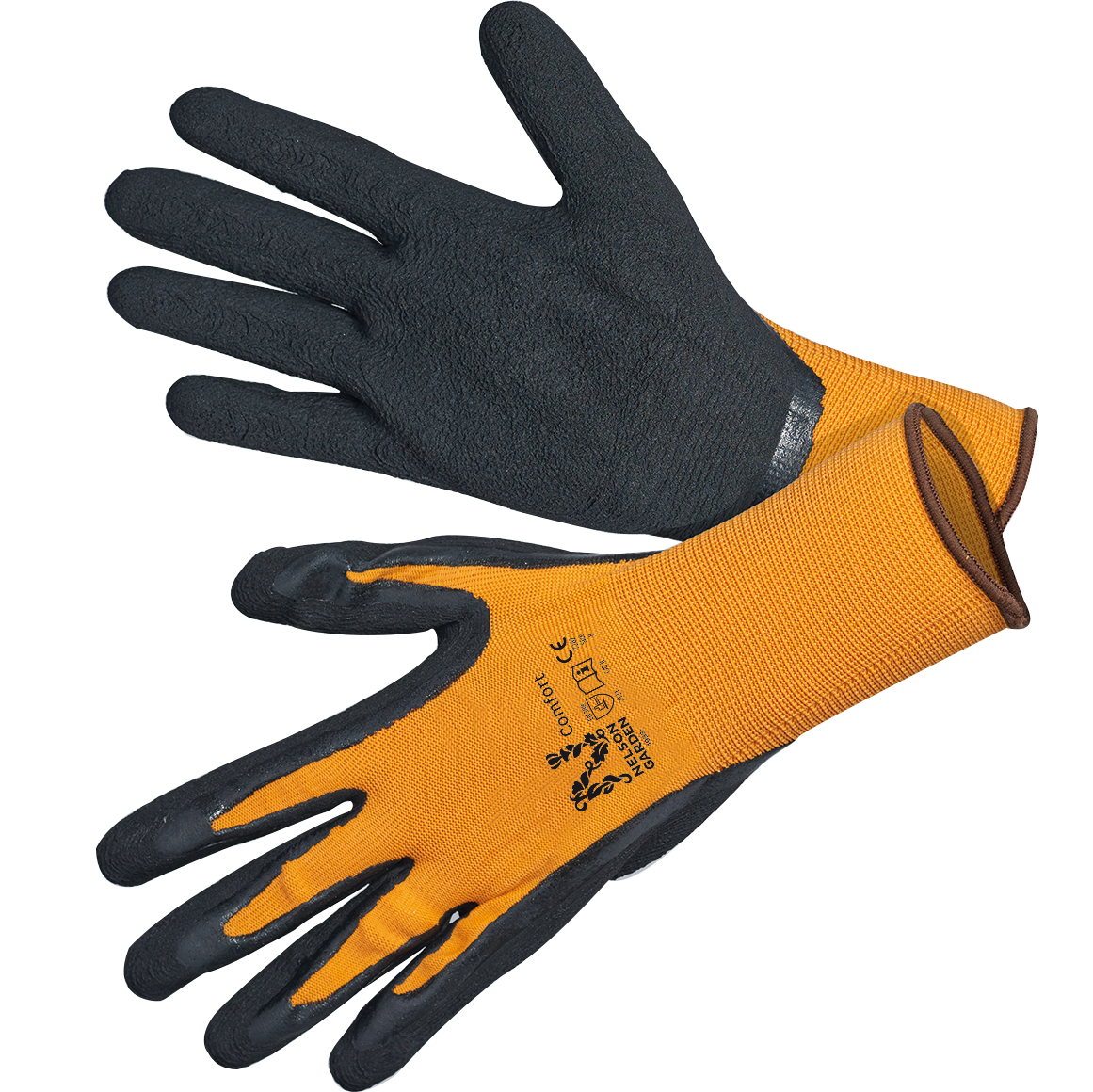 Handske Comfort, orange/svart stl 10