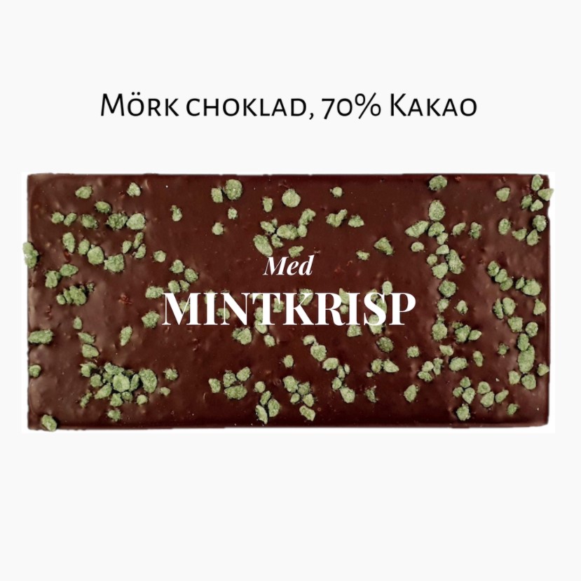 Choklad 70% Mintkrisp 100g