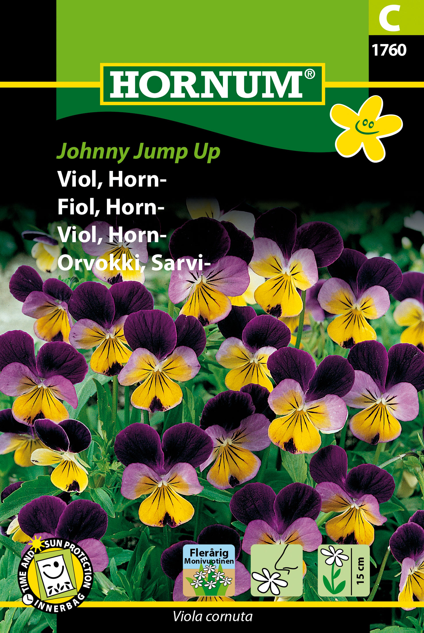 Hornviol ’Johnny jump up’ frö