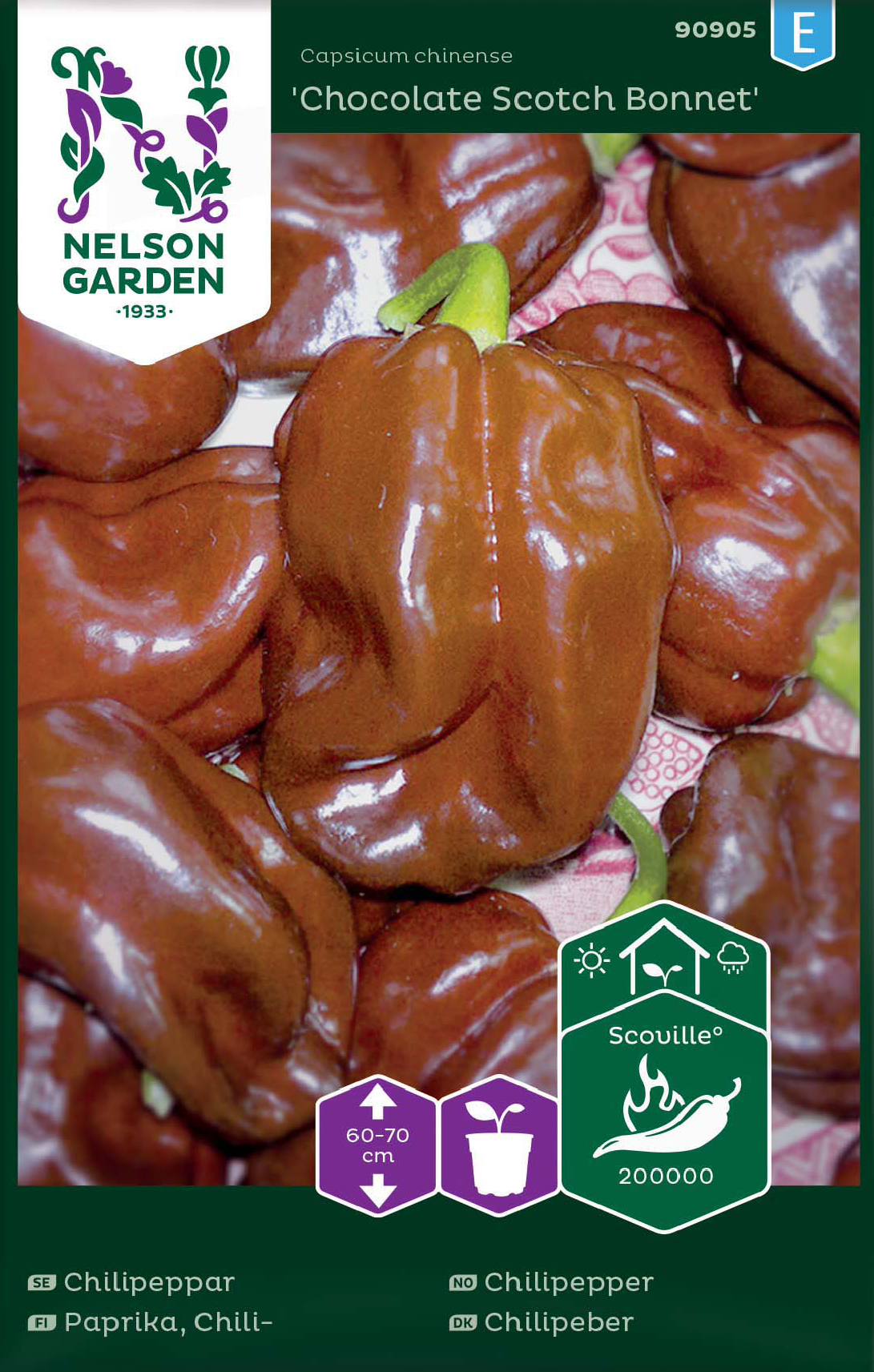 Chilipeppar ’Chocolate Scotch Bonnet’ frö