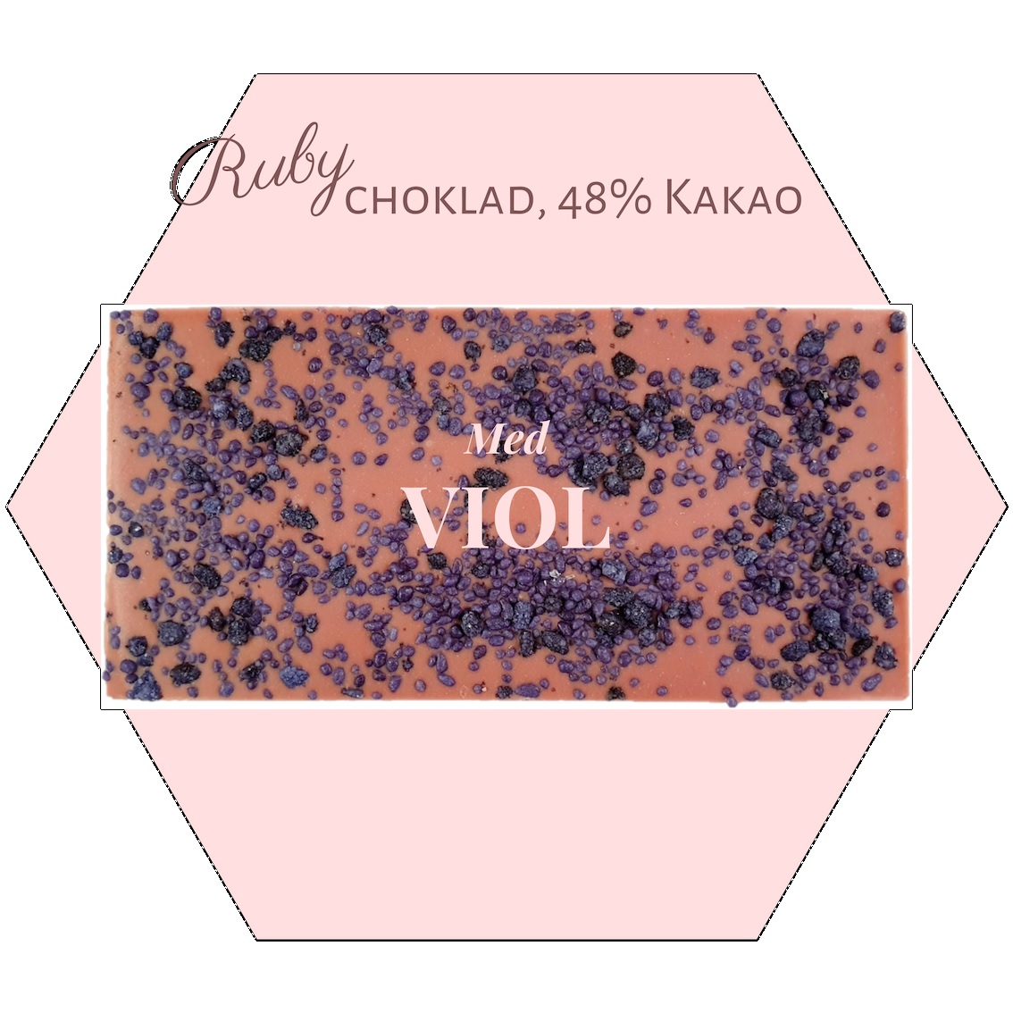 Rubychoklad 48% Violkrisp 100g