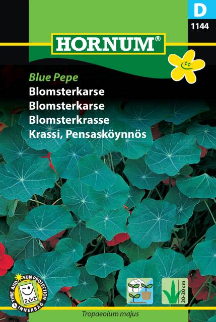 Blomsterkrasse 'Blue Pepe' frö